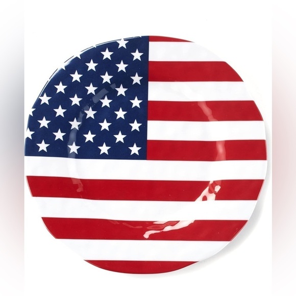 THE LAKESIDE COLLECTION NON BREAKABLE MELAMINE PLATE AMERICANO PLATES SET OF 4 - Picture 2 of 6